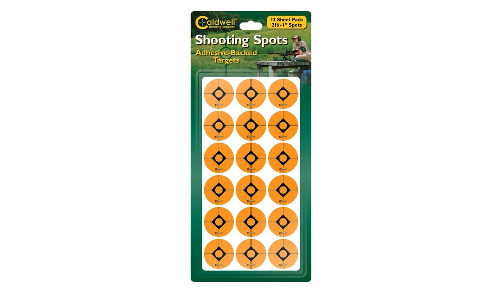 1" Orange Shooting Spots, 12 sheets (216 ct)